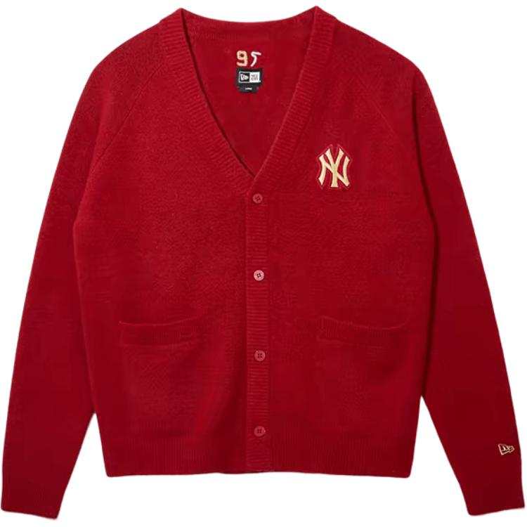 New Era X MLB Year Of The Snake Spring Festival Limited Edition Collection Knitwear Unisex Red V Neck Moderate Cardigan