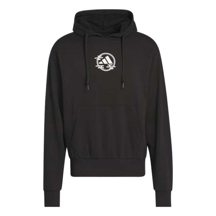 Adidas Adidas Sweatshirts Unisex Black Hooded Moderate Regular