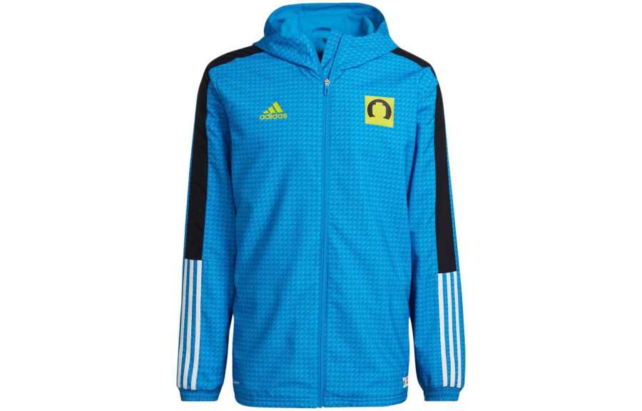 Adidas Adidas Jackets Men's Blue Hooded Moderate Straight Fit