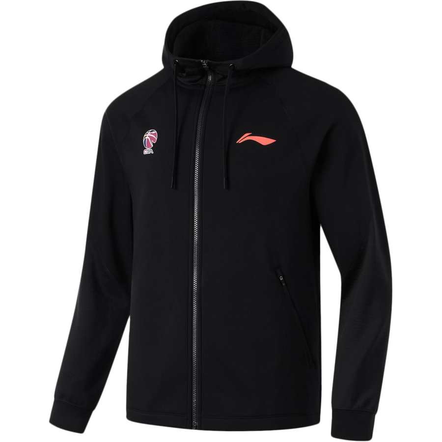 Li-Ning Li Ning Basketball Collection Thermal Comfortable Cardigan Fleece Lined Athleisure Sweatshirt Men's Black