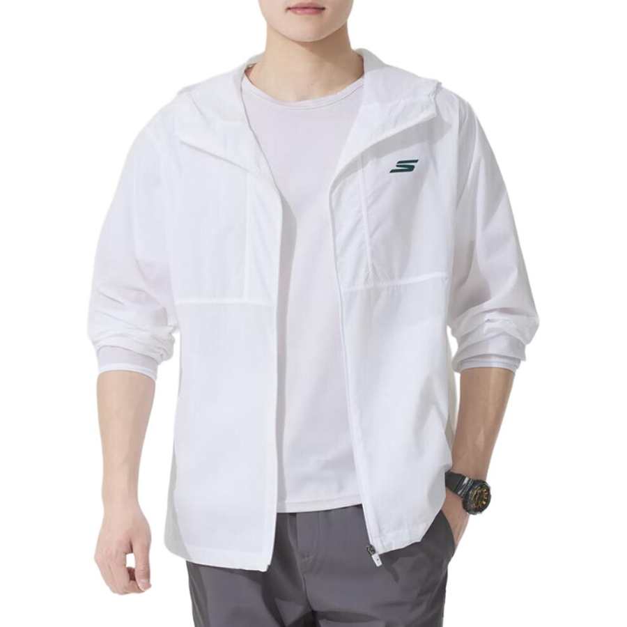 Skechers Comfortable Sports Collection Jacket Men's Bright White 0019