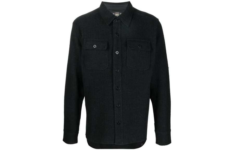 Double RL purl-knit cotton utility shirt