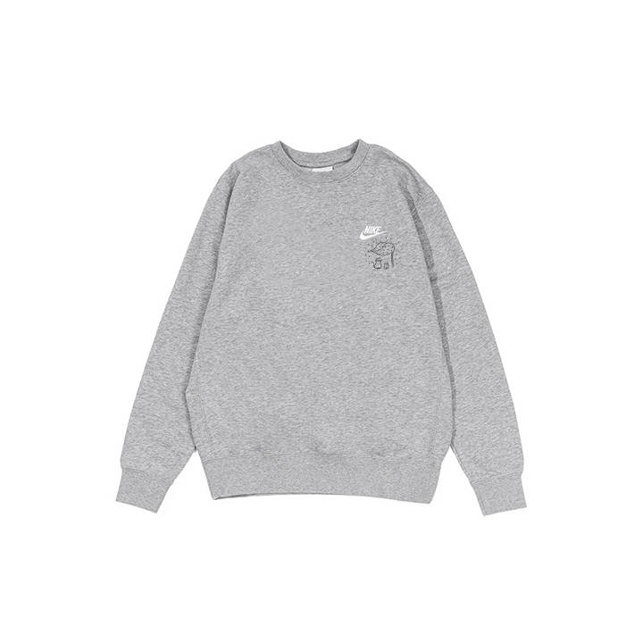 Nike Nike Sweatshirts Men's Gray Crew Neck Moderate Regular