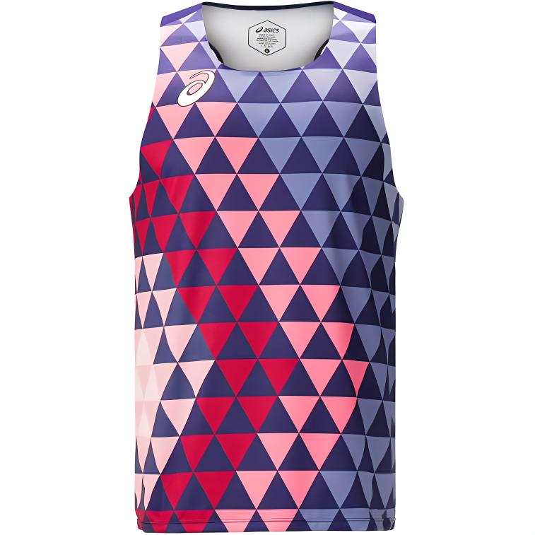 ASICS ASICS Running Tank Top Men's Pink Blue