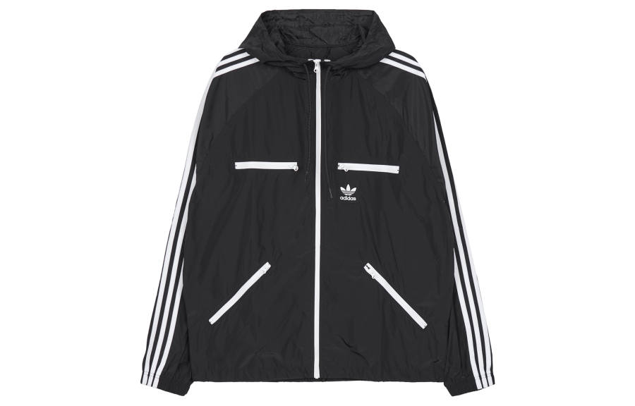 Adidas Originals Logo-stripe-print Lightweight Jacket
