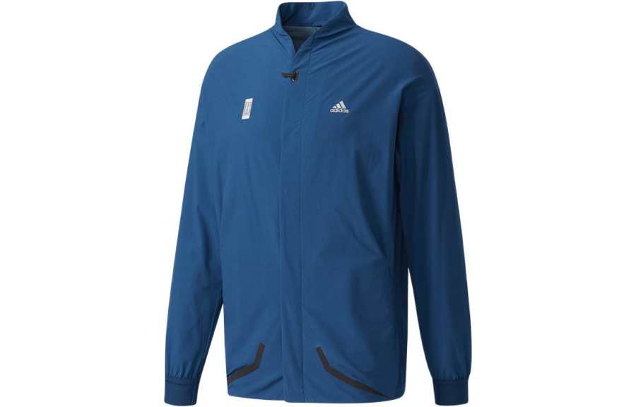 Adidas Adidas Jackets Men's Blue Stand Collar Moderate Straight Fit