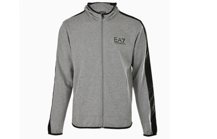 EMPORIO ARMANI EA7 Jackets Men's Gray Hooded Moderate Other