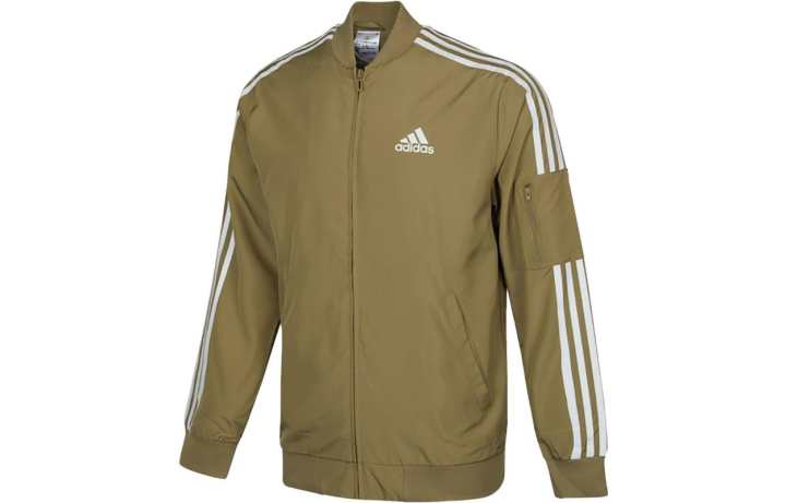 Adidas Adidas Jackets Men's Army Green Stand Collar Moderate Other