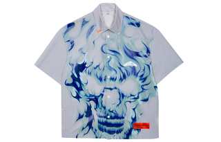 HERON PRESTON Shirts Men's Gray Square Collar Moderate Shirt