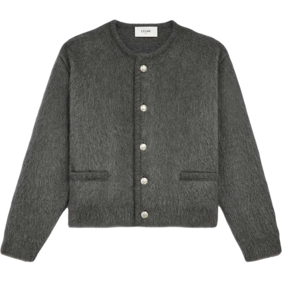 CELINE CELINE Cardigan Jacket In Brushed Mohair