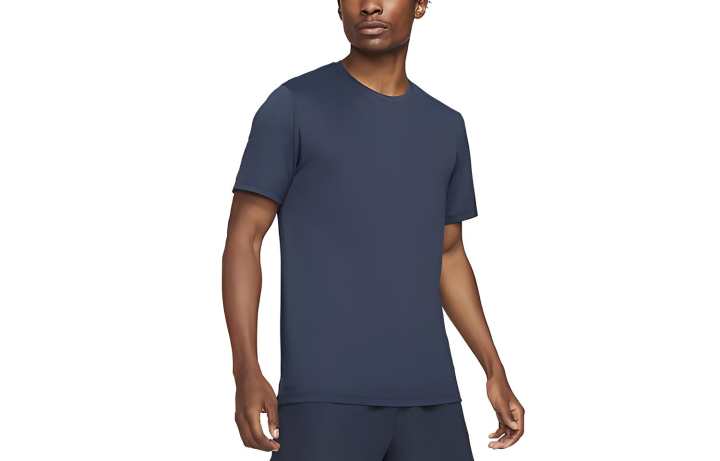 Nike Nike T Shirts Men's Marine Blue Crew Neck Moderate Straight Fit