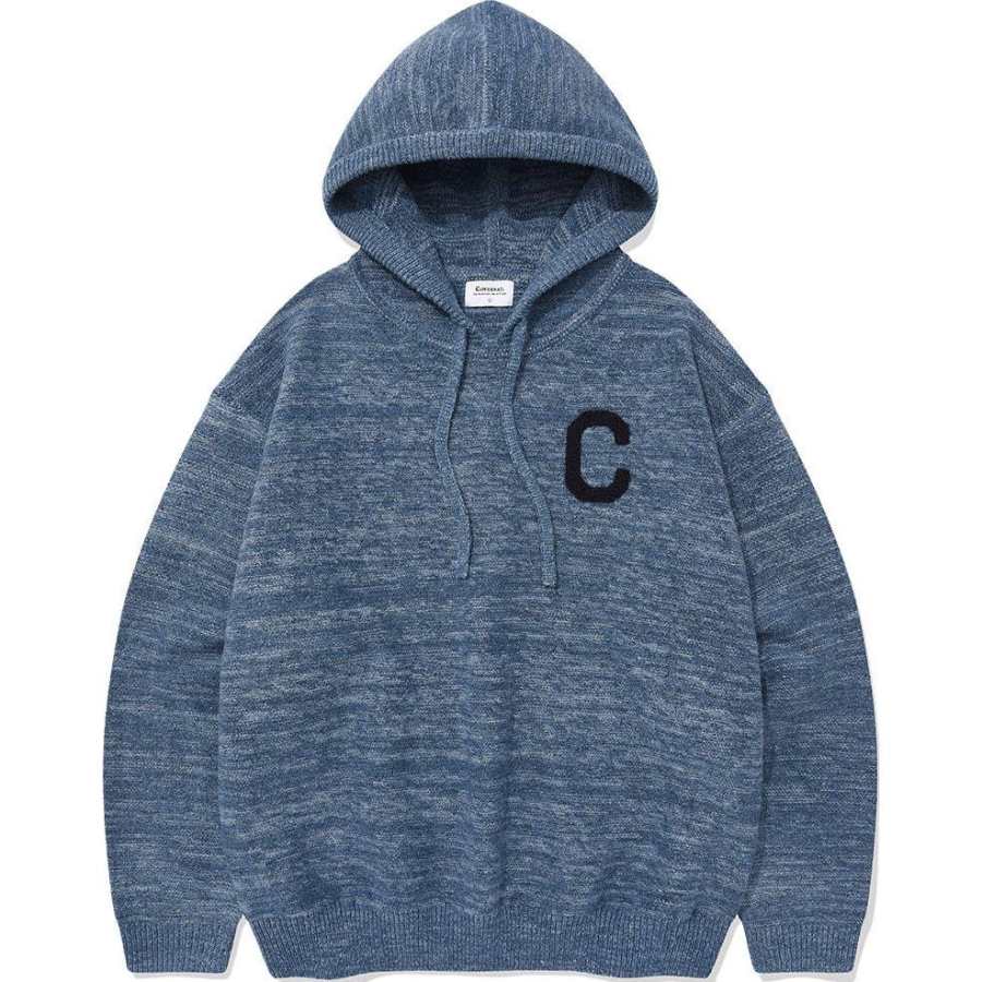 COVERNAT Knitwear Unisex Blue Hooded Moderate Other