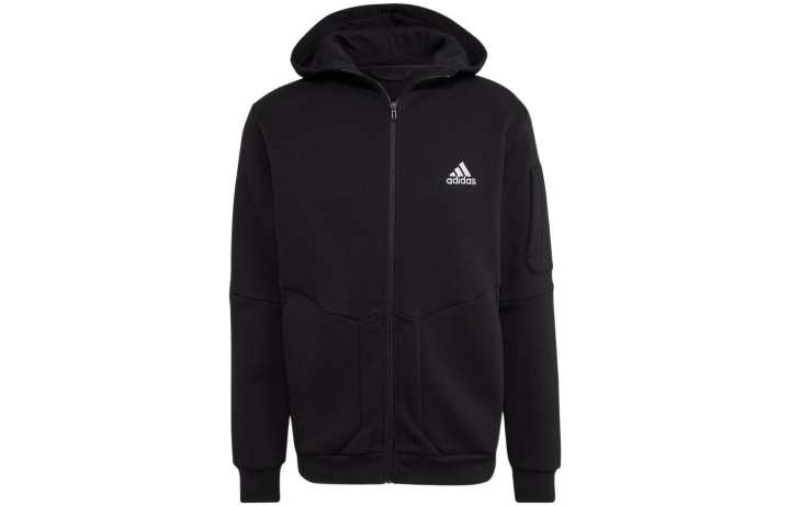 Adidas Adidas Jackets Men's Black Hooded Moderate Straight Fit