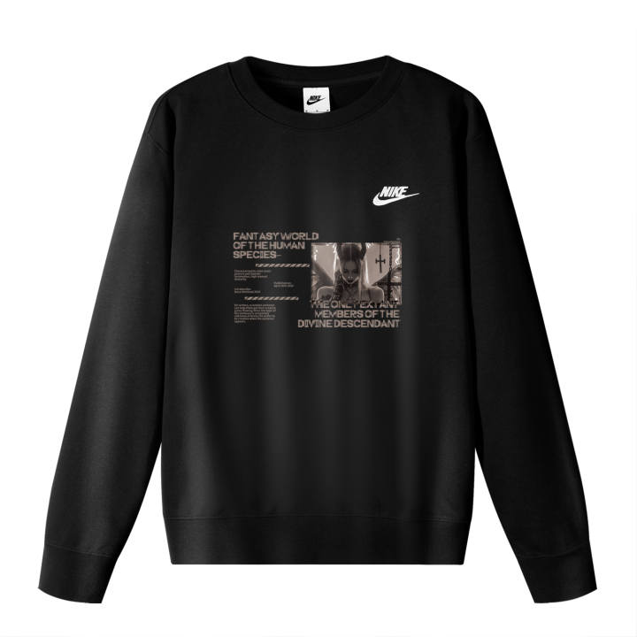 Nike Nike Sweatshirts Unisex Black Caramel Temptation B Crew Neck Moderate Regular