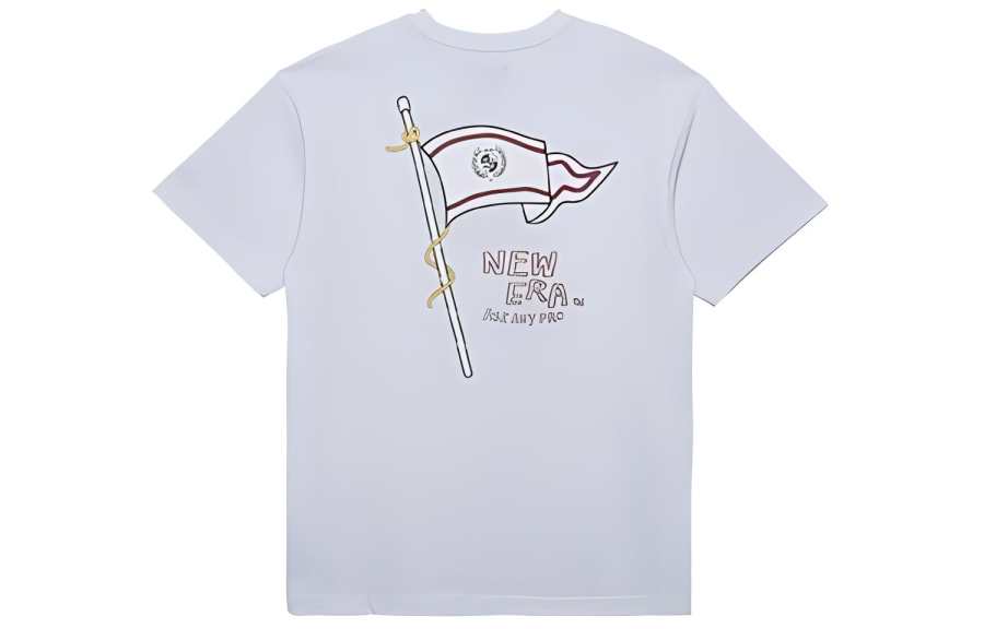 New Era College Renewal Series T Shirts Unisex White Crew Neck Moderate