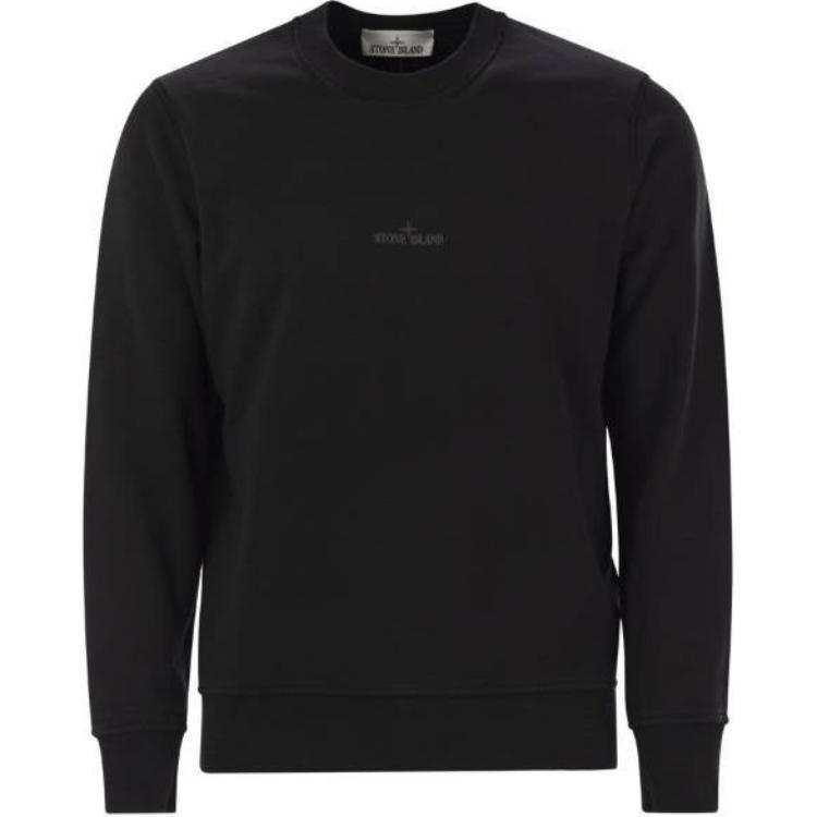 STONE ISLAND Logo Printed Crewneck Sweatshirt