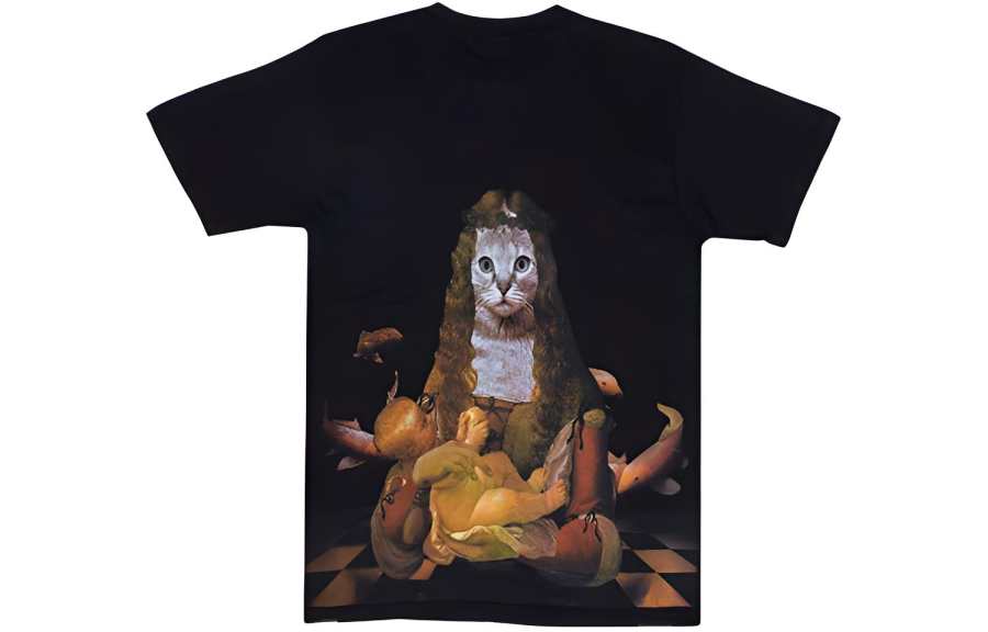 RIPNDIP T Shirts Men's Black Crew Neck Moderate Straight Fit