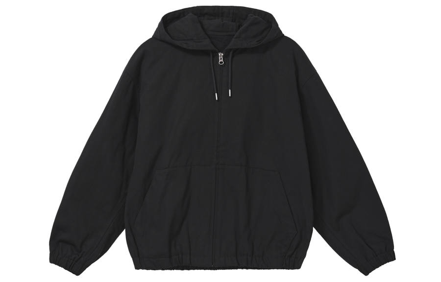 UNIQLO Jackets Men's Black Hooded Moderate Other