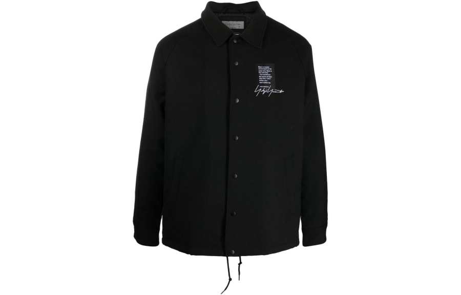 Yohji Yamamoto Logo-print Wool Shirt Jacket