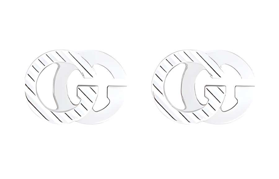 GUCCI GUCCI GG Running Stud Earrings Unisex Silver