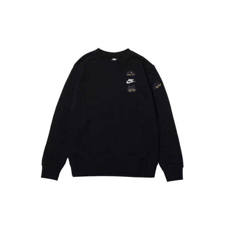 Nike Nike Sweatshirts Men's Black Crew Neck Moderate Regular