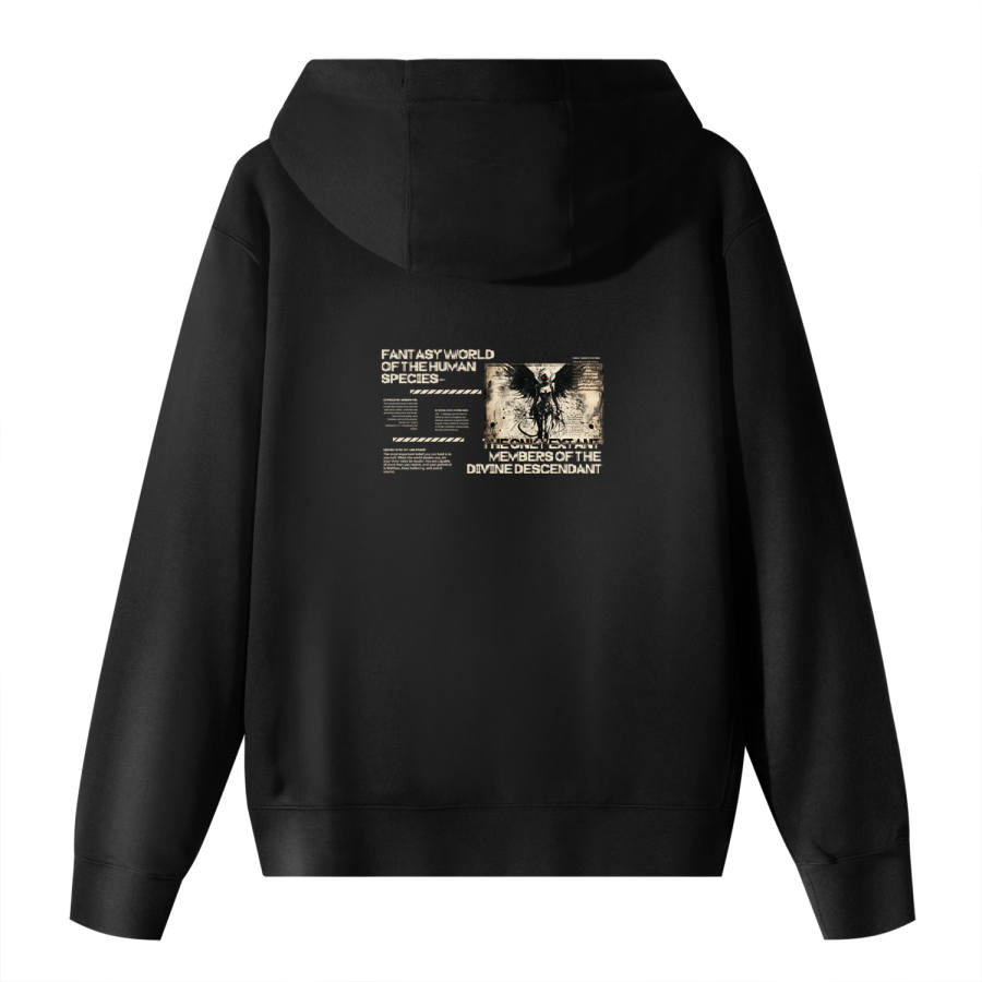 Nike Nike Sportswear Club Fleece Demon Letter II Print Thermal Pullover Fleece Lined Hooded Sports Sweatshirt Unisex Black