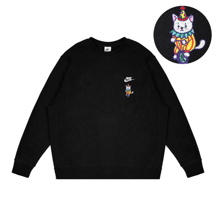 Nike Nike Sweatshirts Unisex Black Crew Neck Moderate Regular