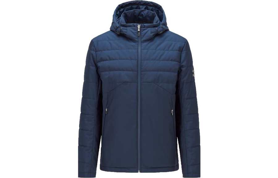 HUGO BOSS Jackets Men's Marine Blue Hooded Moderate Other