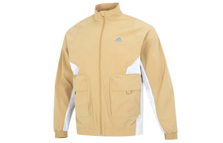 Adidas Adidas Jackets Men's Khaki Stand Collar Moderate Workwear