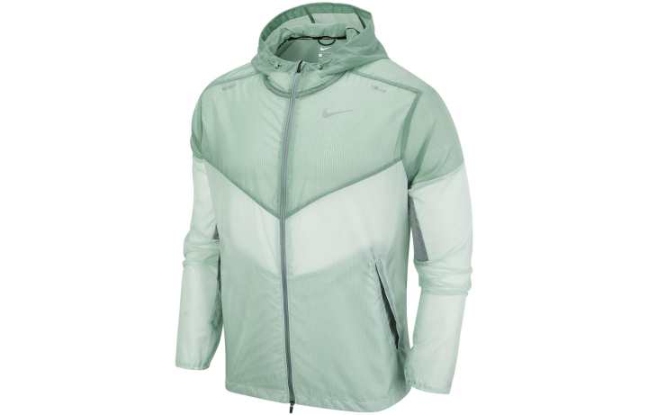 Nike Nike Jackets Men's Silver Pine Green Hooded Moderate Straight Fit