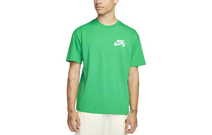 Nike Nike T Shirts Men's Neon Green Crew Neck Moderate Straight Fit