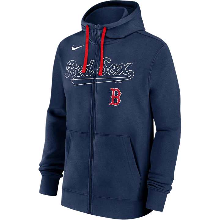 Nike Nike Boston Red Sox Knockout Script Men's Nike Mlb Full-Zip Hoodie