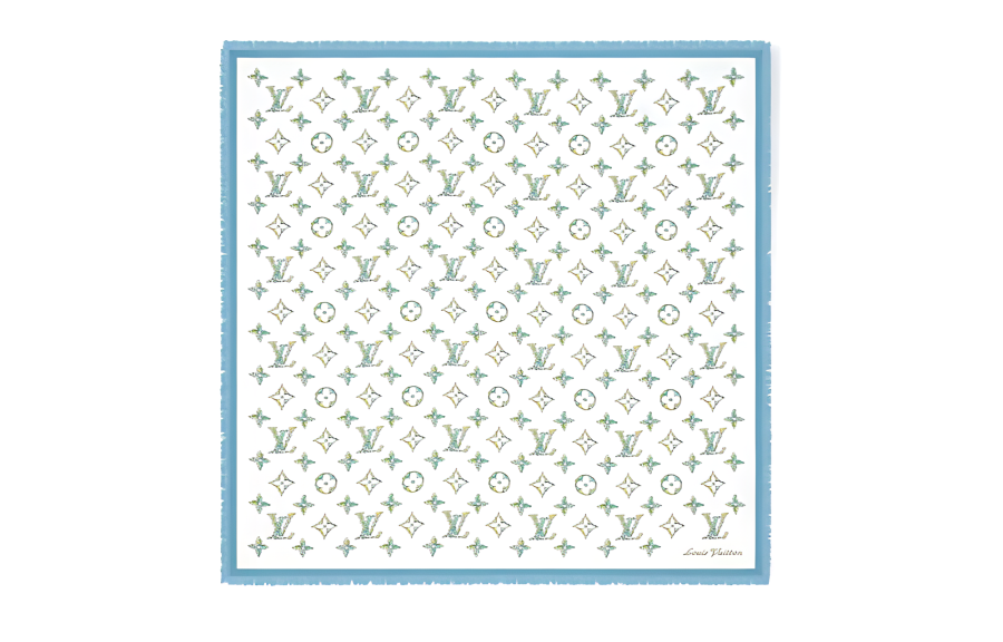 LOUIS VUITTON Lv Monogram Flowers Shawl