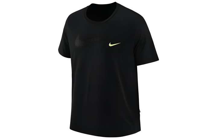 Nike Nike T Shirts Men's Black Crew Neck Moderate Straight Fit