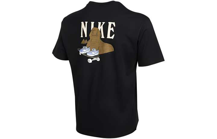 Nike Nike T Shirts Men's Black Crew Neck Moderate Straight Fit