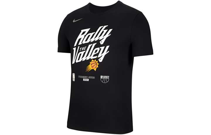 Nike Nike T Shirts Men's Black Crew Neck Moderate Straight Fit