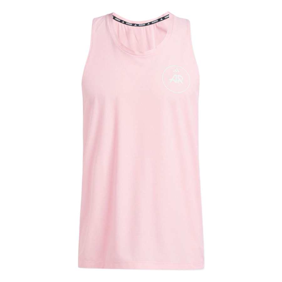 Adidas Adidas Tank Tops Men's Pink Crew Neck Moderate Straight Fit