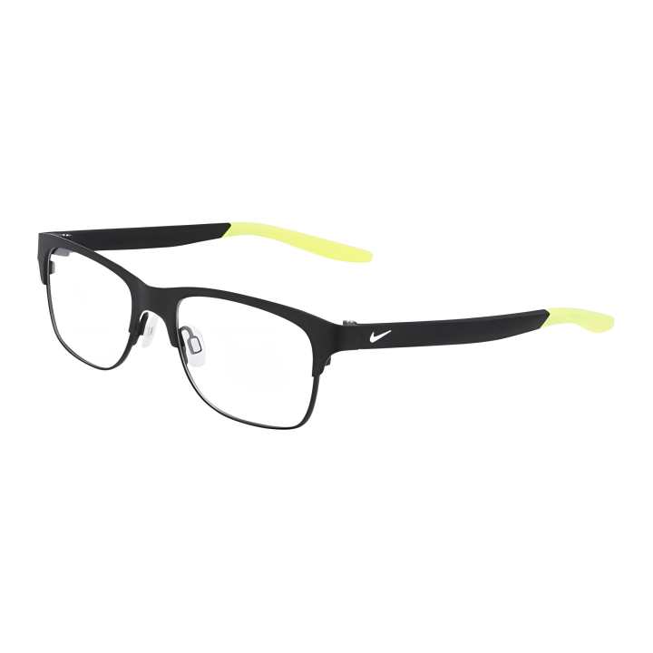 Nike Nike Metal Rectangular Eyeglass Frames Unisex Black