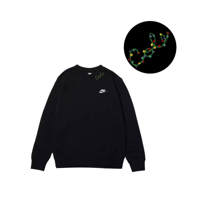 Nike Nike Sweatshirts Men's Black Crew Neck Moderate Regular