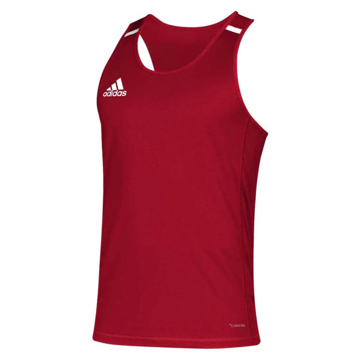 Adidas Adidas Tank Tops Men's Red Crew Neck Moderate Racerback