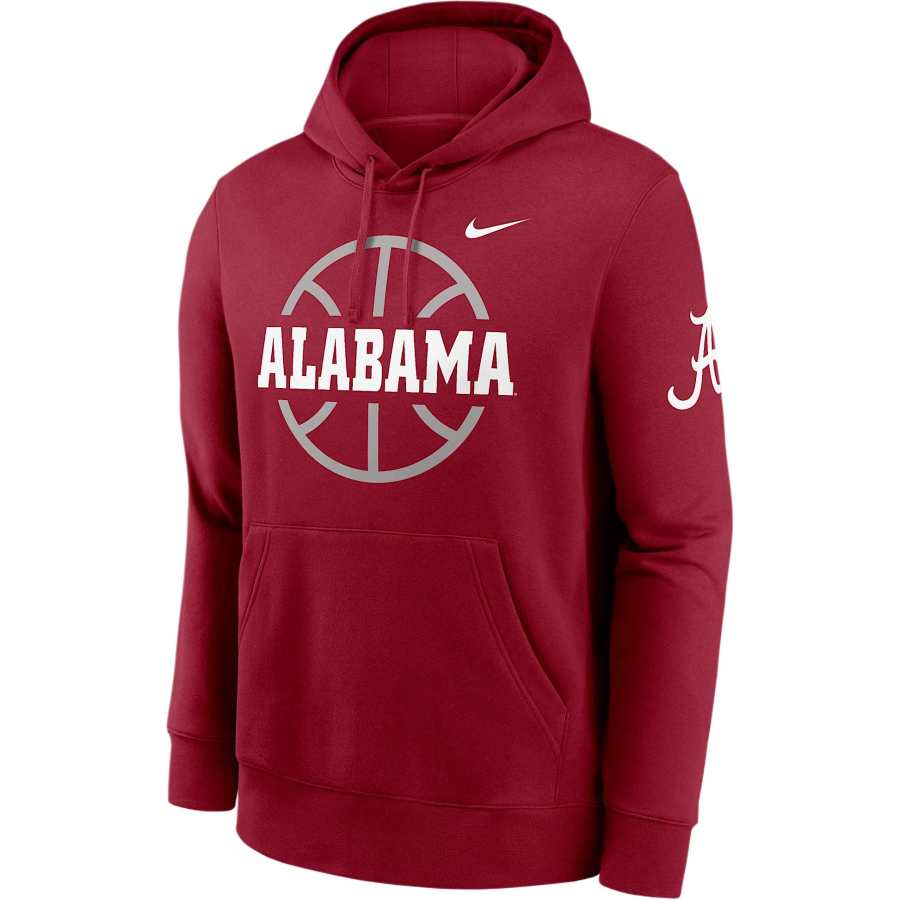 Nike Nike CollegeAlabama FW24 Crimson Tide Club Basketball Icon Sweatshirt Men's Dark Red