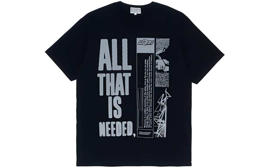 Cav Empt T Shirts Men's Black Crew Neck Moderate Straight Fit