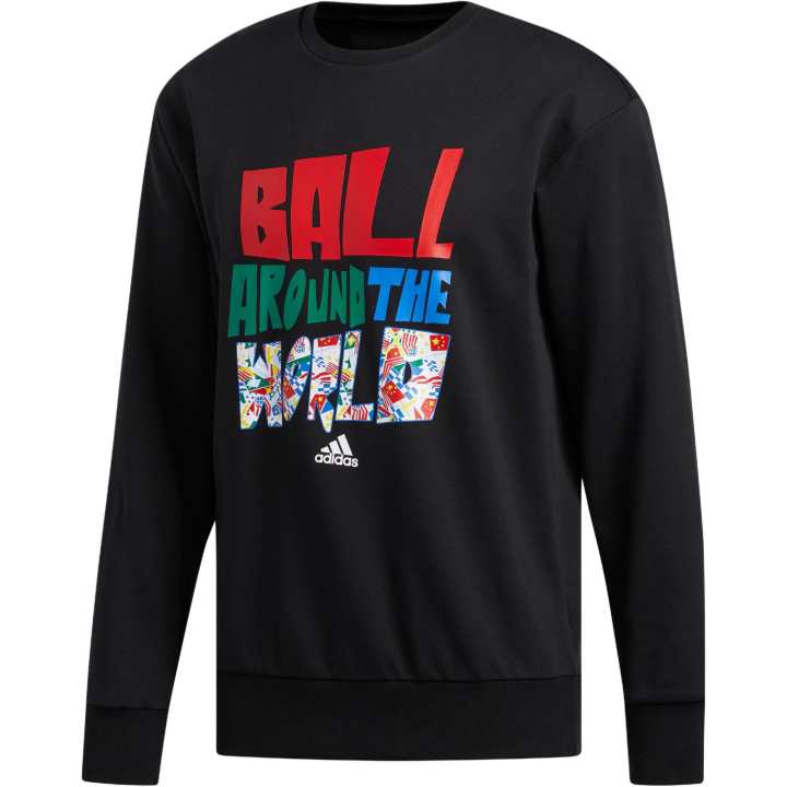 Adidas Adidas Sweatshirts Men's Black Crew Neck Moderate Regular