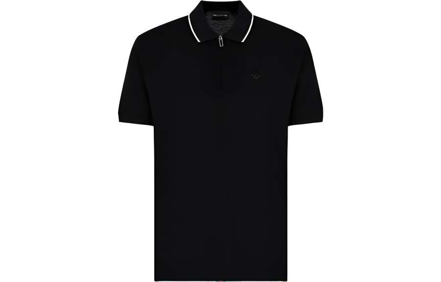 Emporio Armani logo-embroidered striped polo shirt