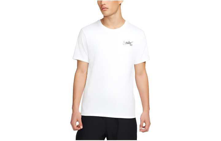 Nike Nike T Shirts Men's White Crew Neck Moderate Straight Fit