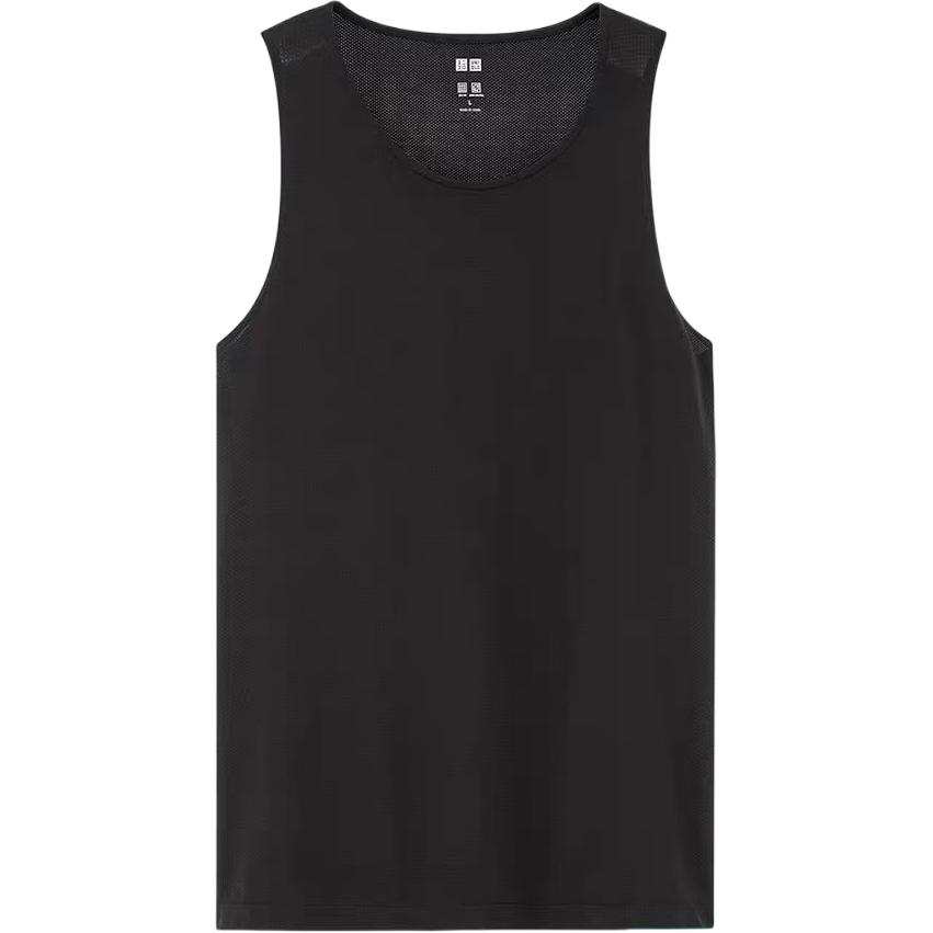 UNIQLO Tank Tops Men's Black Crew Neck Moderate Other