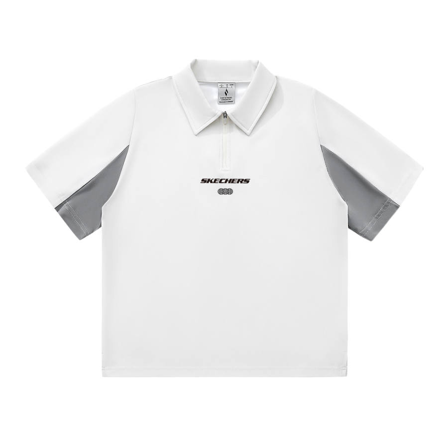 Skechers Elegant Diamond Collection Polo Shirt Unisex Denim Gray