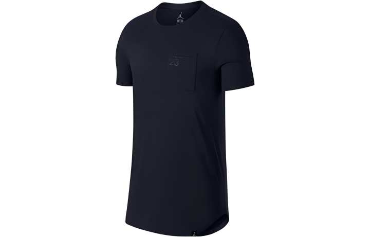 Jordan Jordan T Shirts Men's Black Crew Neck Moderate Straight Fit
