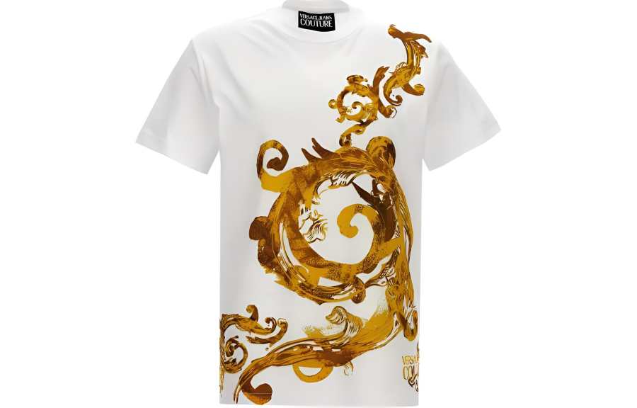 VERSACE JEANS COUTURE Barocco Printed Crewneck T Shirt