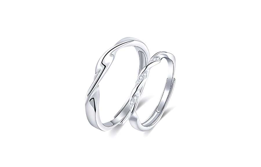Muyan Muyan Shared Love River Couple Ring Unisex